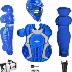 All Star Players Series NOCSAE Certified Youth Catcher's Gear Set - Ages 12-16 - SCUFFED Royal