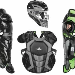 All Star System7 Axis NOCSAE Certified Senior Pro Catcher's Kit - Ages 12-16 Scarlet -Deals Baseball Store 796 ckcc1216s7x black mainProductImage FullSize