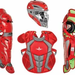 All Star System7 Axis NOCSAE Certified Senior Pro Catcher's Kit - Ages 12-16 Scarlet -Deals Baseball Store 796 ckcc1216s7x scarlet mainProductImage FullSize