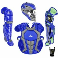 All Star System7 Axis NOCSAE Certified Youth Pro Catcher's Kit - Ages 9-12 Scarlet