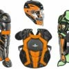 All Star System7 Axis NOCSAE Certified Two Tone Youth Pro Catcher's Kit - Ages 9-12 Navy/Sky Blue