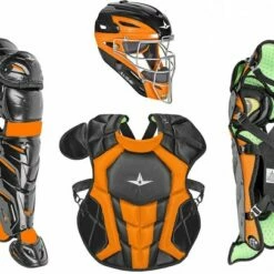 All Star System7 Axis NOCSAE Certified Two Tone Youth Pro Catcher's Kit - Ages 9-12 Navy/Sky Blue