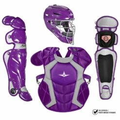 All Star System7 NOCSAE Certified Adult Pro Baseball Catcher's Kit Silver -Deals Baseball Store 796 ckccpro1 purple mainProductImage FullSize