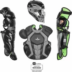 All Star S7 Axis NOCSAE Certified Adult Two Tone Baseball Catcher's Kit Maroon -Deals Baseball Store 796 ckccpro1x black mainProductImage FullSize