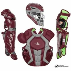 All Star System7 Axis CC NOCSAE Certified Adult Pro Baseball Catcher's Kit - SCUFFED Maroon 11 All Star System7 Axis CC NOCSAE Certified Adult Pro Baseball Catcher's Kit - SCUFFED Maroon -Deals Baseball Store 796 ckccpro1x scuffed maroon mainProductImage FullSize