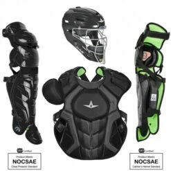 All Star System7 Axis NOCSAE Certified Adult Pro Solid Baseball Catcher's Kit Royal