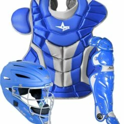 All Star System7 Adult Pro Baseball Catcher's Kit Royal/Silver -Deals Baseball Store 796 ckpro1 royalsilver mainProductImage FullSize