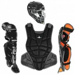 Allstar AFx Fastpitch Complete Catcher's Gear Set Black