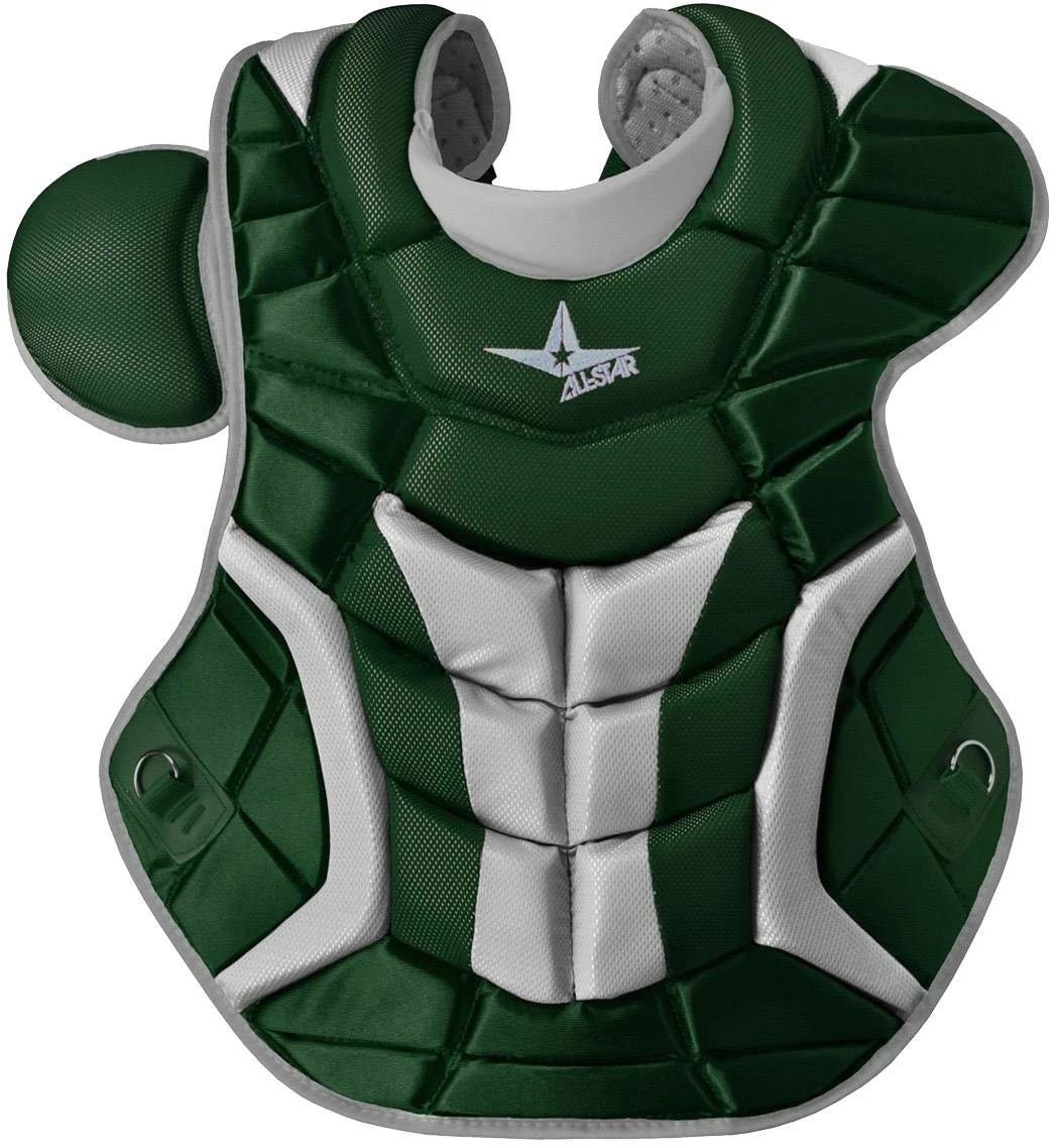 All Star System Seven Baseball Catcher's 16.5" Chest Protector Dark Green 2 All Star System Seven Baseball Catcher's 16.5" Chest Protector Dark Green - Image 2