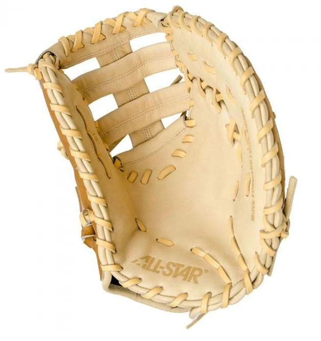 All Star Pro Elite 13" Baseball First Baseman's Mitt - Left Hand Throw Cream/Saddle 3 All Star Pro Elite 13" Baseball First Baseman's Mitt - Left Hand Throw Cream/Saddle - Image 3