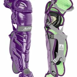 All Star Youth System Seven Axis Catcher's Leg Guards - Ages 12-16 Royal -Deals Baseball Store 796 lg1216s7x purple mainProductImage FullSize