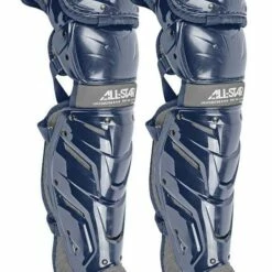 All Star Youth System Seven Axis Catcher's Leg Guards - Ages 12-16 - SCUFFED Black -Deals Baseball Store 796 lg1216s7x scuffed navy mainProductImage FullSize