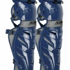All Star System Seven Axis Baseball Catcher's 16.5" Leg Guards Royal -Deals Baseball Store 796 lg40wpro navy mainProductImage FullSize