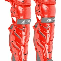 All Star Youth S7 Axis Catcher's Leg Guards - Ages 9-12 Scarlet -Deals Baseball Store 796 lg912s7x scarlet mainProductImage FullSize