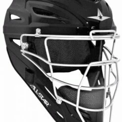 All Star Solid MVP2500 Adult Baseball Catcher's Helmet Black