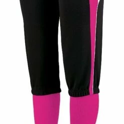 Augusta Comet Girls' Softball Pants Red/Black/White -Deals Baseball Store 82 1341 t blackpowerpinkwhite mainProductImage FullSize