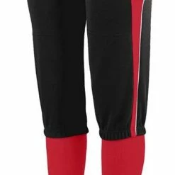 Augusta Comet Girls' Softball Pants Red/Black/White -Deals Baseball Store 82 1341 t blackredwhite mainProductImage FullSize