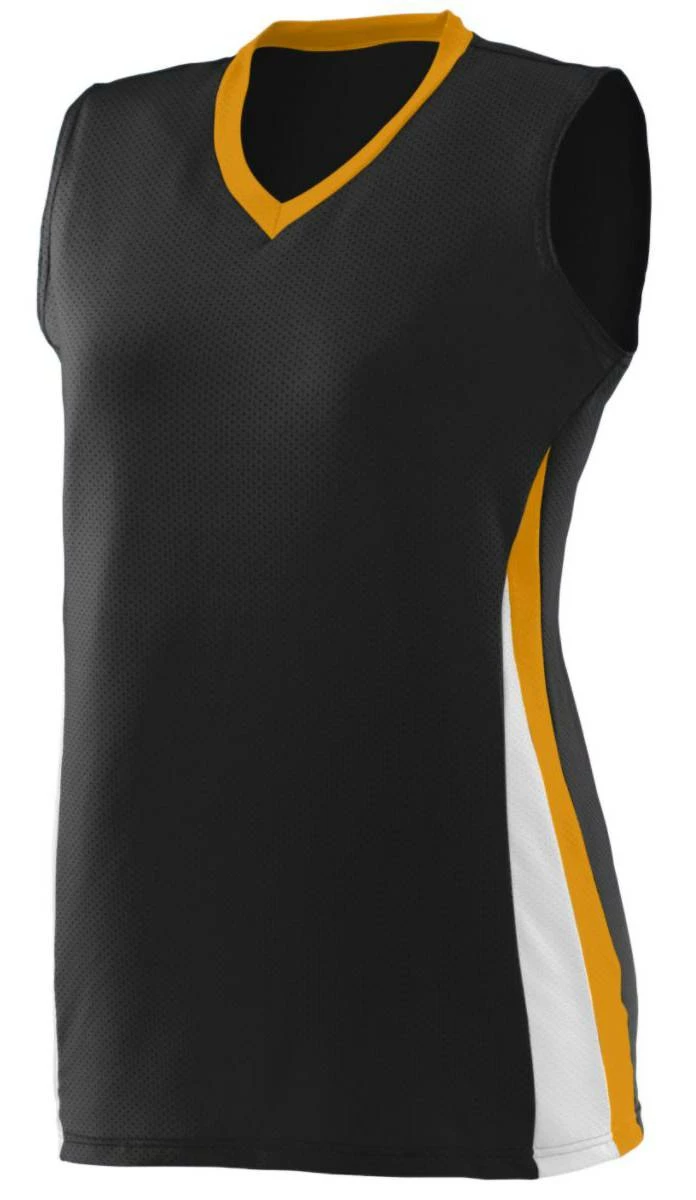 Augusta Women's/Girls' Tornado Custom Softball Jersey Columbia/Navy 2 Augusta Women's/Girls' Tornado Custom Softball Jersey Columbia/Navy - Image 2