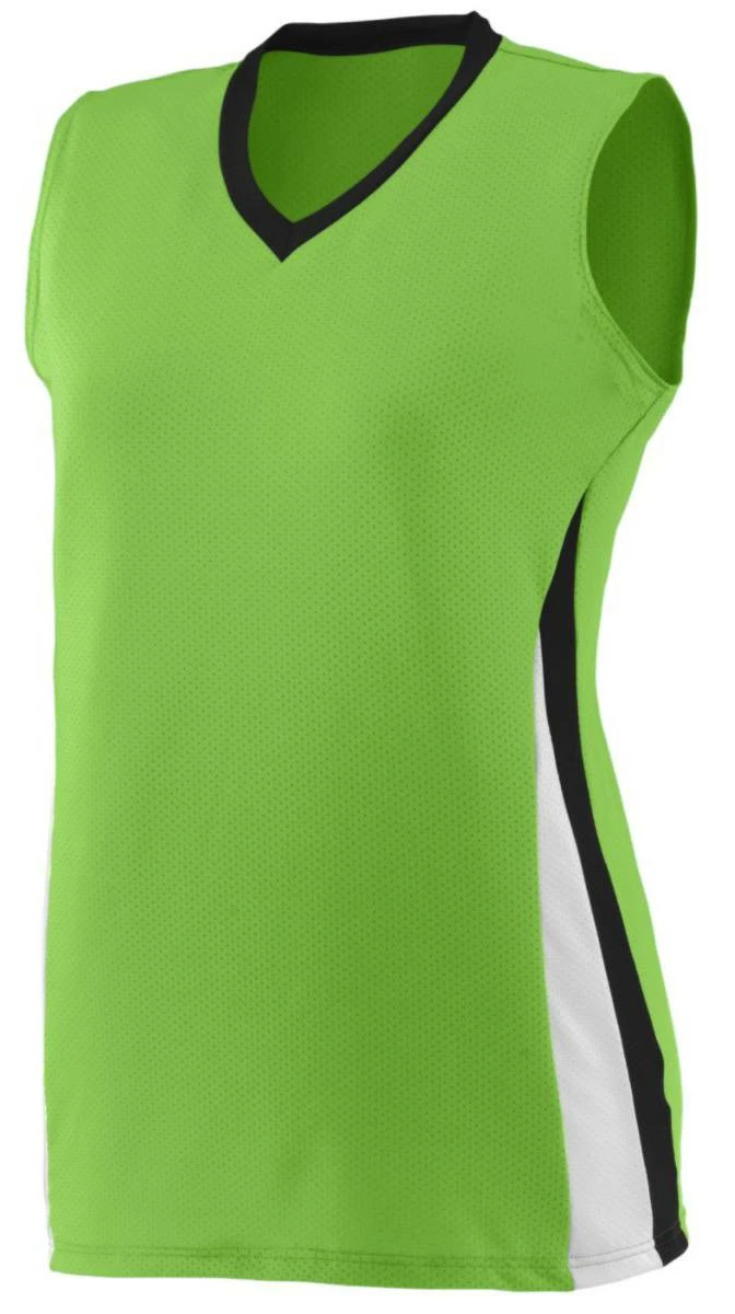 Augusta Women's/Girls' Tornado Custom Softball Jersey Columbia/Navy 4 Augusta Women's/Girls' Tornado Custom Softball Jersey Columbia/Navy - Image 4