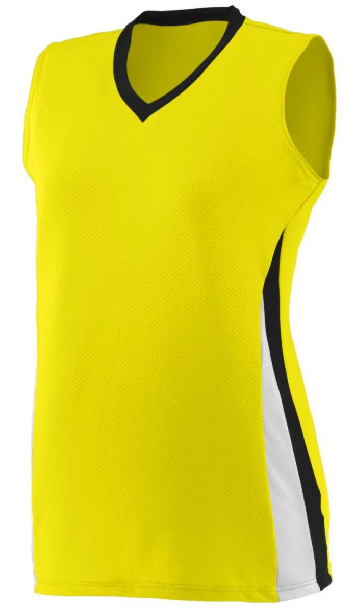 Augusta Women's/Girls' Tornado Custom Softball Jersey Columbia/Navy 8 Augusta Women's/Girls' Tornado Custom Softball Jersey Columbia/Navy - Image 8