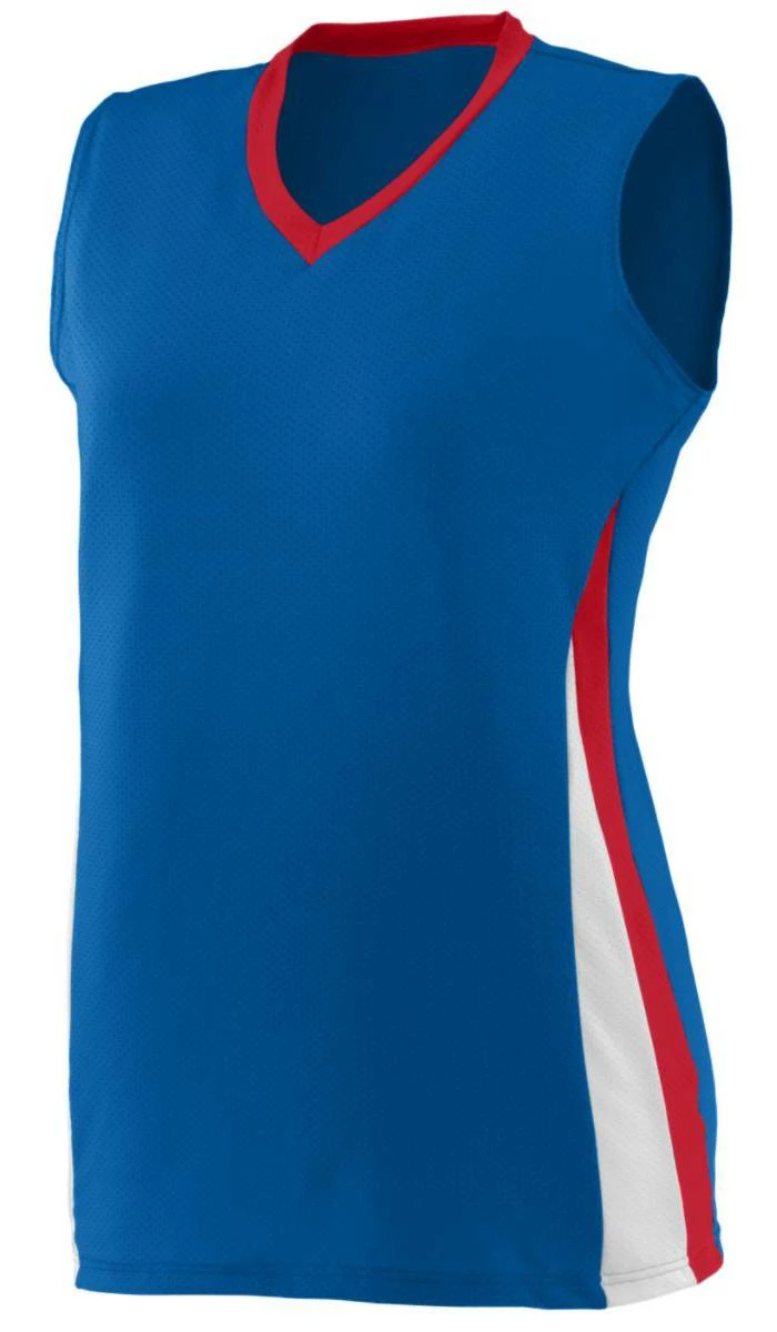 Augusta Women's/Girls' Tornado Custom Softball Jersey Columbia/Navy 11 Augusta Women's/Girls' Tornado Custom Softball Jersey Columbia/Navy - Image 11