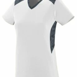 Augusta Vigorous Women's Softball Jersey Power Pink/Black Print -Deals Baseball Store 82 1360 t whitegraphiteblackprint mainProductImage FullSize