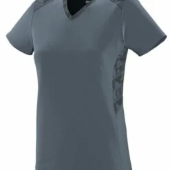 Augusta Vigorous Girls' Softball Jersey Power Pink/Black Print -Deals Baseball Store 82 1361 t graphiteblackprint mainProductImage FullSize