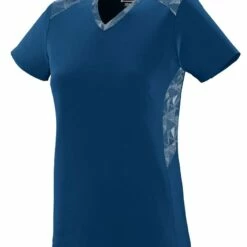 Augusta Vigorous Girls' Softball Jersey Power Pink/Black Print -Deals Baseball Store 82 1361 t navynavywhiteprint mainProductImage FullSize