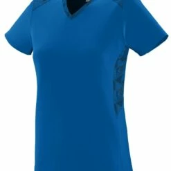 Augusta Vigorous Girls' Softball Jersey Power Pink/Black Print -Deals Baseball Store 82 1361 t royalblackprint mainProductImage FullSize