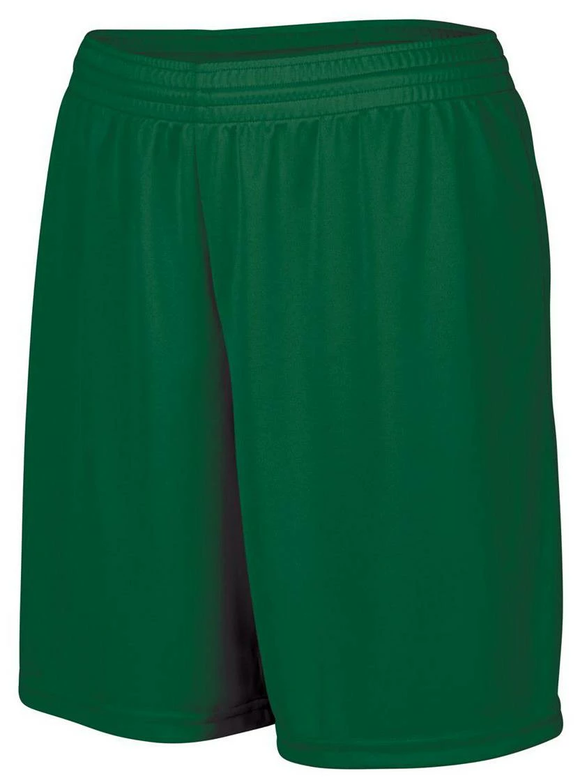 Augusta Women's/Girls' Octane Softball Shorts Dark Green 3 Augusta Women's/Girls' Octane Softball Shorts Dark Green - Image 3