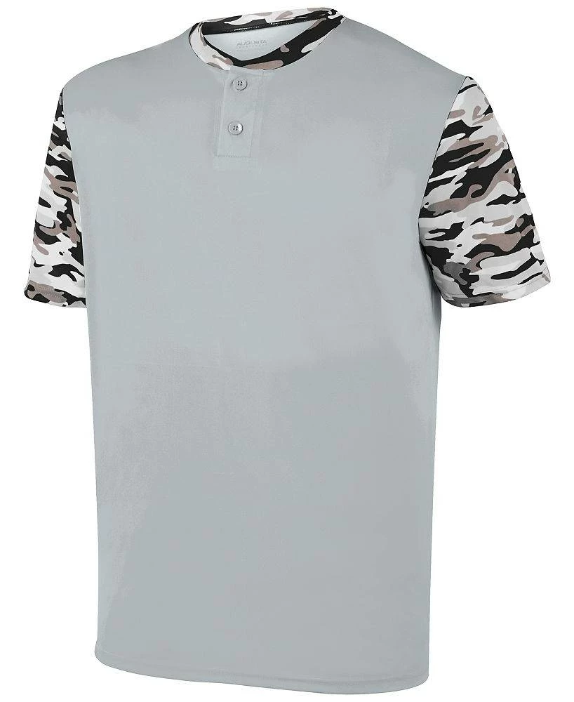 Augusta Pop Fly Youth Two Button Baseball Jersey Silver/Black Mod 13 Augusta Pop Fly Youth Two Button Baseball Jersey Silver/Black Mod - Image 13