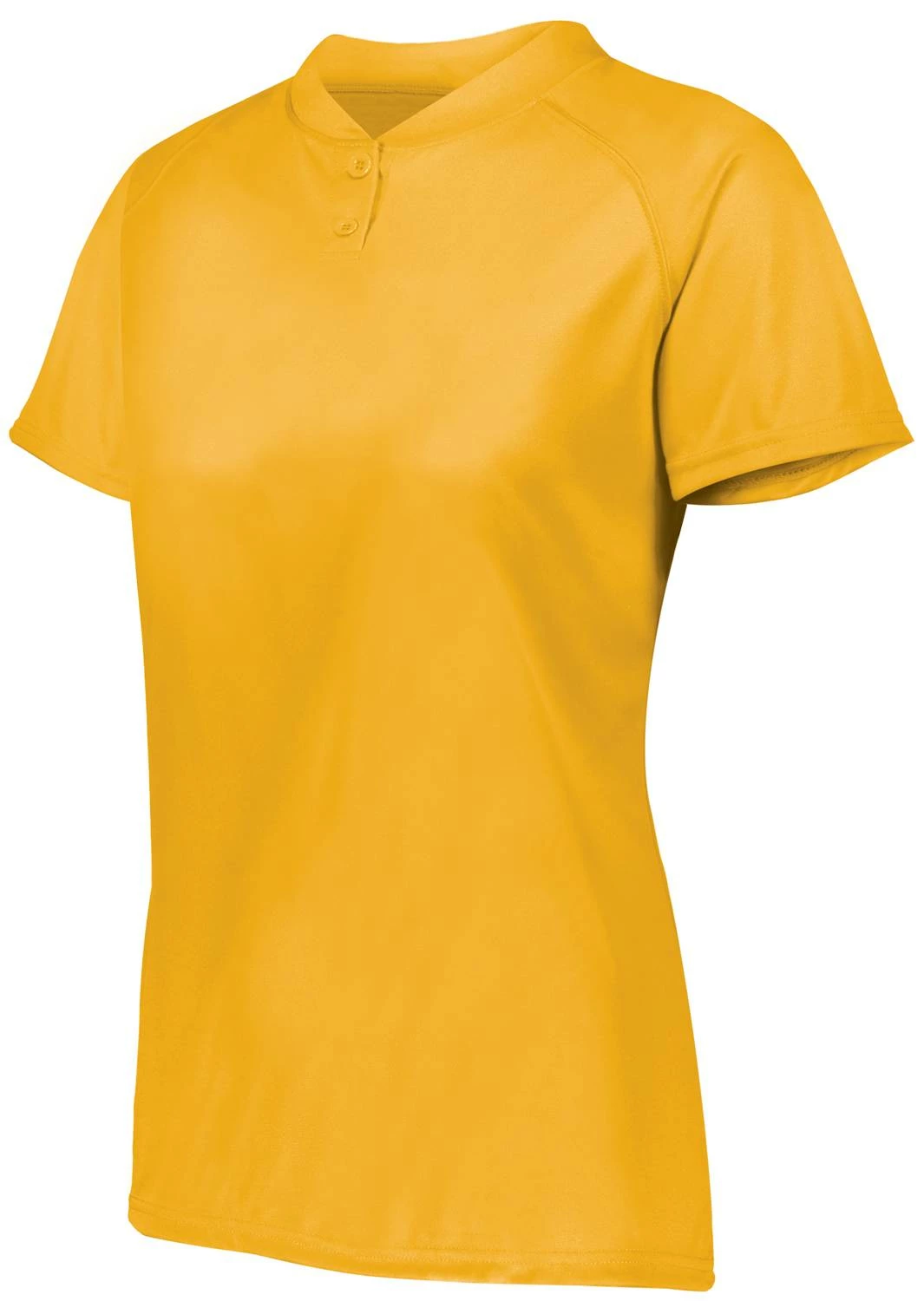 Augusta Women's Attain Wicking Two-Button Custom Softball Jersey Gold 8 Augusta Women's Attain Wicking Two-Button Custom Softball Jersey Gold - Image 8