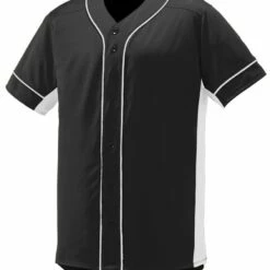 Augusta Slugger Adult Full Button Front Baseball Jersey Navy/White 19 Augusta Slugger Adult Full Button Front Baseball Jersey Navy/White -Deals Baseball Store 82 1660 t blackwhite mainProductImage FullSize