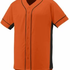 Augusta Slugger Adult Full Button Front Baseball Jersey Navy/White 23 Augusta Slugger Adult Full Button Front Baseball Jersey Navy/White -Deals Baseball Store 82 1660 t orangeblack mainProductImage FullSize