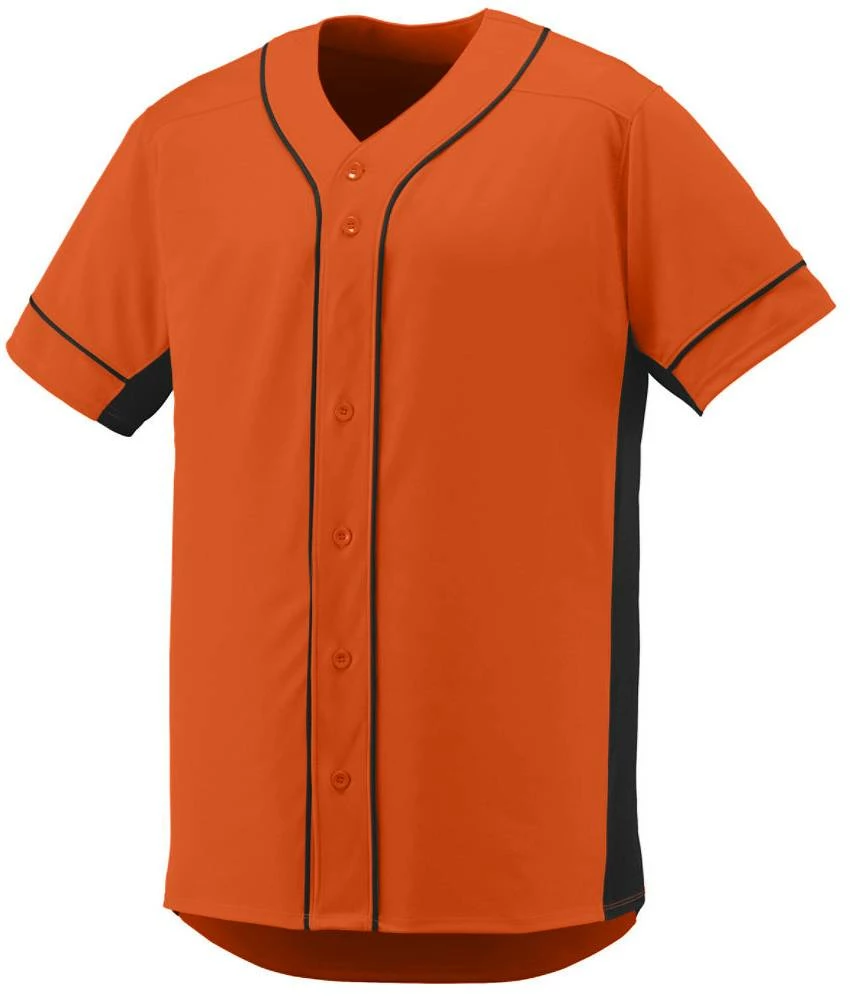 Augusta Slugger Adult Full Button Front Baseball Jersey Navy/White 9 Augusta Slugger Adult Full Button Front Baseball Jersey Navy/White - Image 9