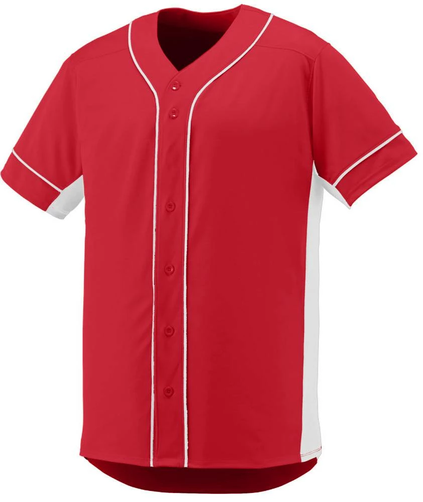 Augusta Slugger Adult Full Button Front Baseball Jersey Navy/White 11 Augusta Slugger Adult Full Button Front Baseball Jersey Navy/White - Image 11