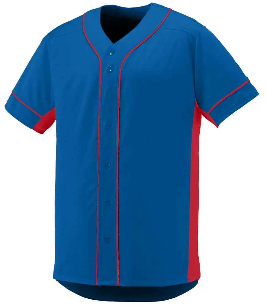 Augusta Slugger Adult Full Button Front Baseball Jersey Navy/White 12 Augusta Slugger Adult Full Button Front Baseball Jersey Navy/White - Image 12