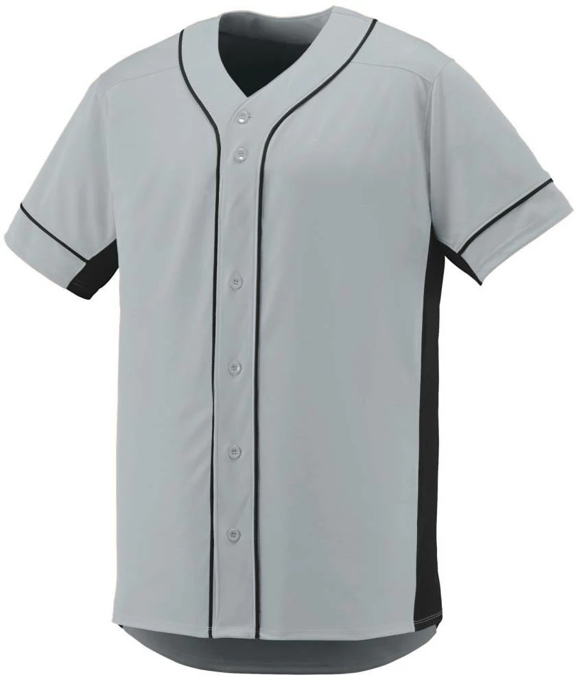 Augusta Slugger Adult Full Button Front Baseball Jersey Navy/White 14 Augusta Slugger Adult Full Button Front Baseball Jersey Navy/White - Image 14