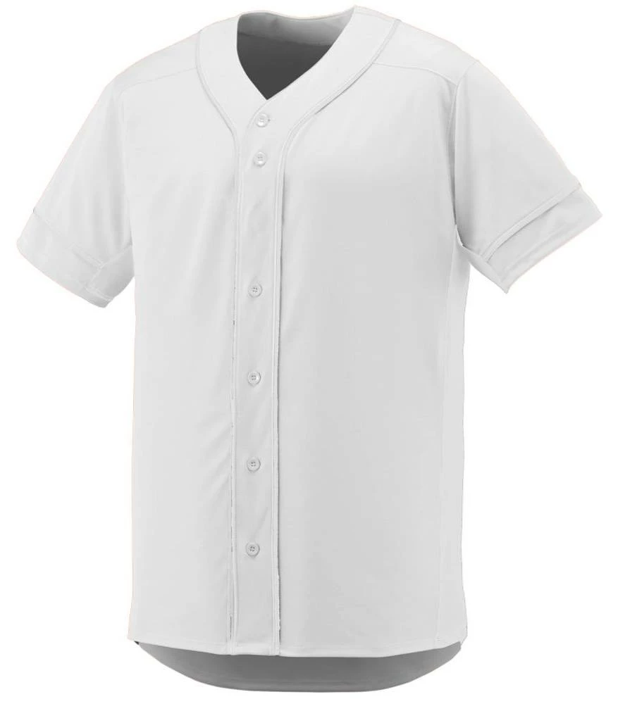 Augusta Slugger Adult Full Button Front Baseball Jersey Navy/White 15 Augusta Slugger Adult Full Button Front Baseball Jersey Navy/White - Image 15