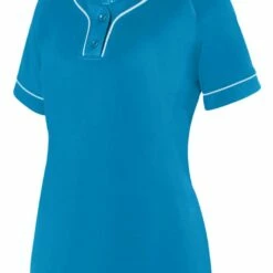 Augusta Overpower Girls' Two Button Softball Jersey Royal/White -Deals Baseball Store 82 1671 t powerbluewhite mainProductImage FullSize