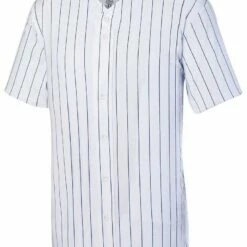 Augusta Adult Pinstripe Full Button Baseball Jersey White/Navy -Deals Baseball Store 82 1685 whitenavy mainProductImage FullSize