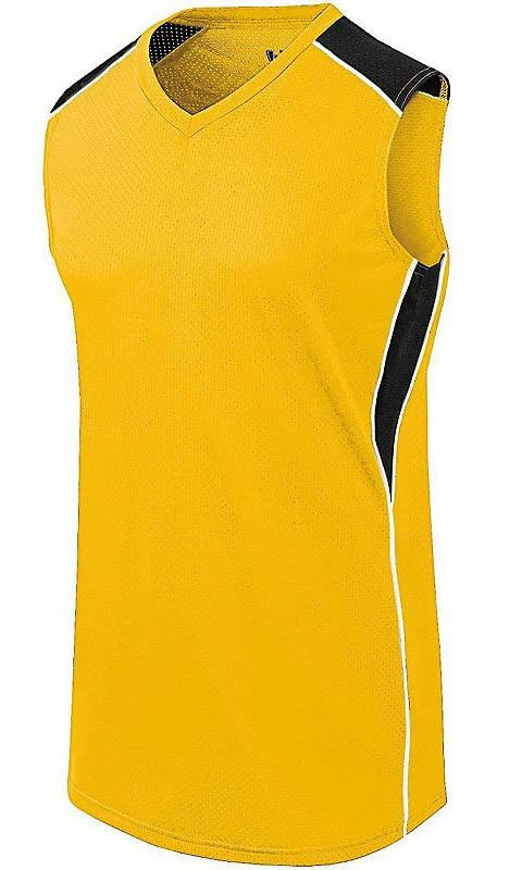 High Five Women's/Girls' Dynamite Custom Sleeveless Jersey Athletic Gold/Black 2 High Five Women's/Girls' Dynamite Custom Sleeveless Jersey Athletic Gold/Black - Image 2
