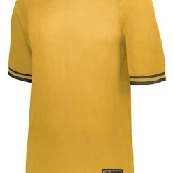 Holloway Adult/Youth Retro V-Neck Custom Baseball Jersey Navy/White -Deals Baseball Store 868 221021 lightgoldblack mainProductImage FullSize