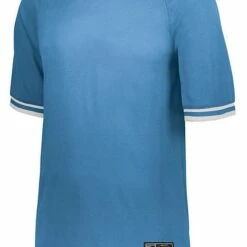 Holloway Adult/Youth Retro V-Neck Custom Baseball Jersey Navy/White -Deals Baseball Store 868 221021 universitybluewhite mainProductImage FullSize