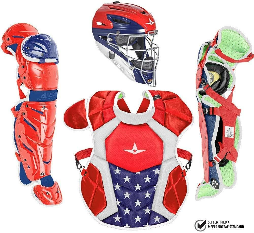 All Star System7 Axis NOCSAE Certified Senior Pro Catcher's Kit - Ages 12-16 - SCUFFED 1 All Star System7 Axis NOCSAE Certified Senior Pro Catcher's Kit - Ages 12-16 - SCUFFED
