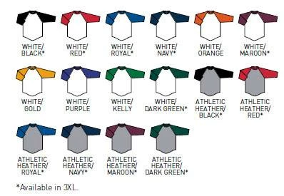 Augusta 3/4 sleeve Raglan Men's Custom Baseball Jersey 4 Augusta 3/4 sleeve Raglan Men's Custom Baseball Jersey - Image 4