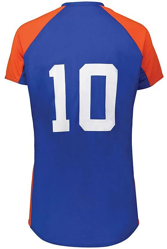 Augusta Women's/Girls' Cutter Custom Jersey Navy/White 3 Augusta Women's/Girls' Cutter Custom Jersey Navy/White - Image 3