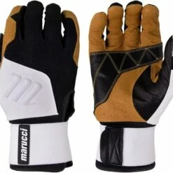 Marucci Blacksmith Full Wrap Adult Batting Gloves White/Black