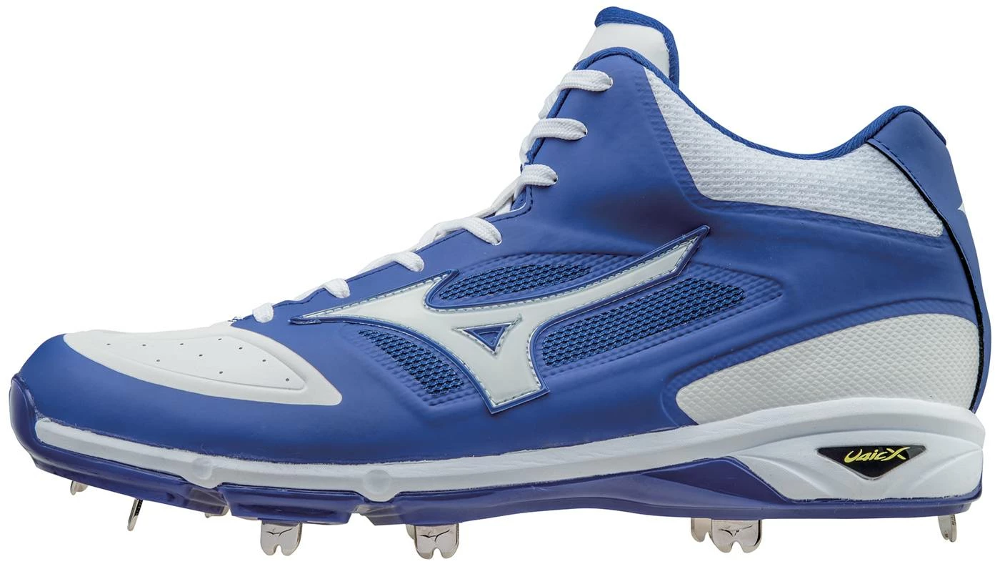 Mizuno Dominant IC Mid Men's Baseball Cleats Red/White 1 Mizuno Dominant IC Mid Men's Baseball Cleats Red/White