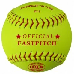Pro Nine 11" Leather Official USA NFHS Fastpitch Softballs - Dozen